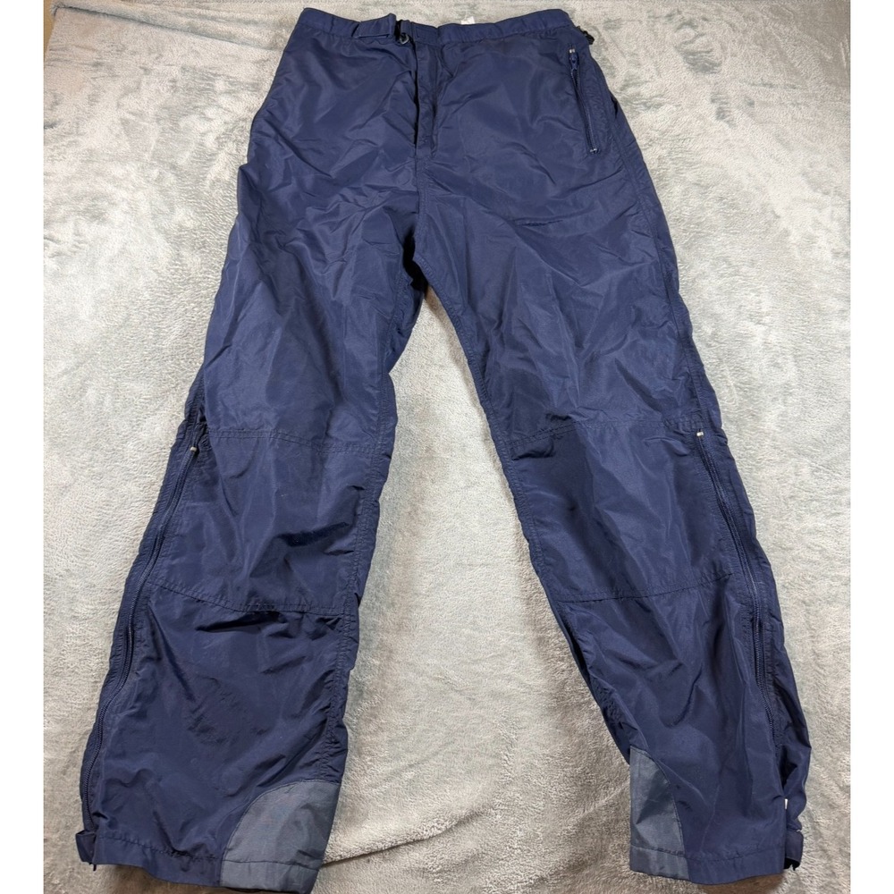 Sierra Designs Navy Blue Waterproof Hiking Rain Pants Men's L Lightweight Zip